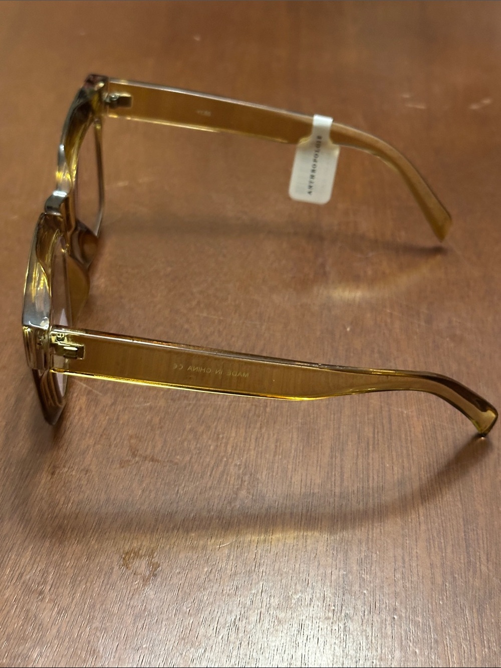 Anthropologie Translucent Square Blue Light Reading Glasses Readers  +1.50 - Picture 7 of 7